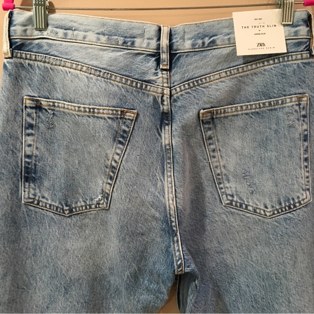 New zara Jeans the truth slim Durrel Blue denim size 10/w32 Womens 6045 - Picture 11 of 11